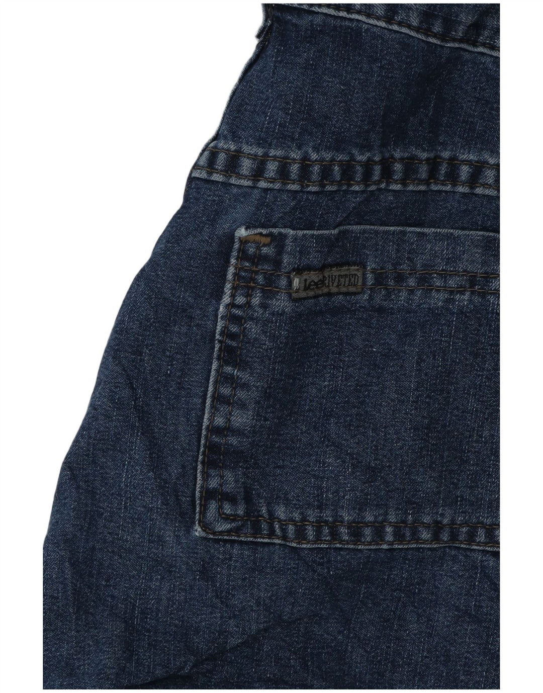 Damskie spodenki jeansowe Lee Cargo z wysokim stanem W32, duże niebieskie