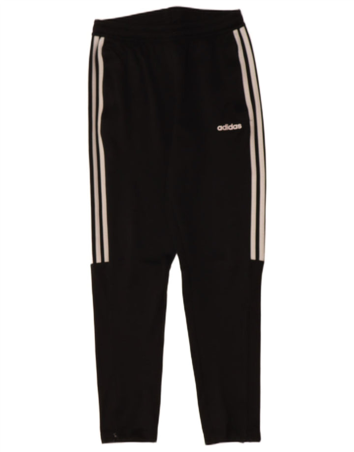 ADIDAS Boys Climalite Tracksuit Trousers 13-14 Years  Black Polyester