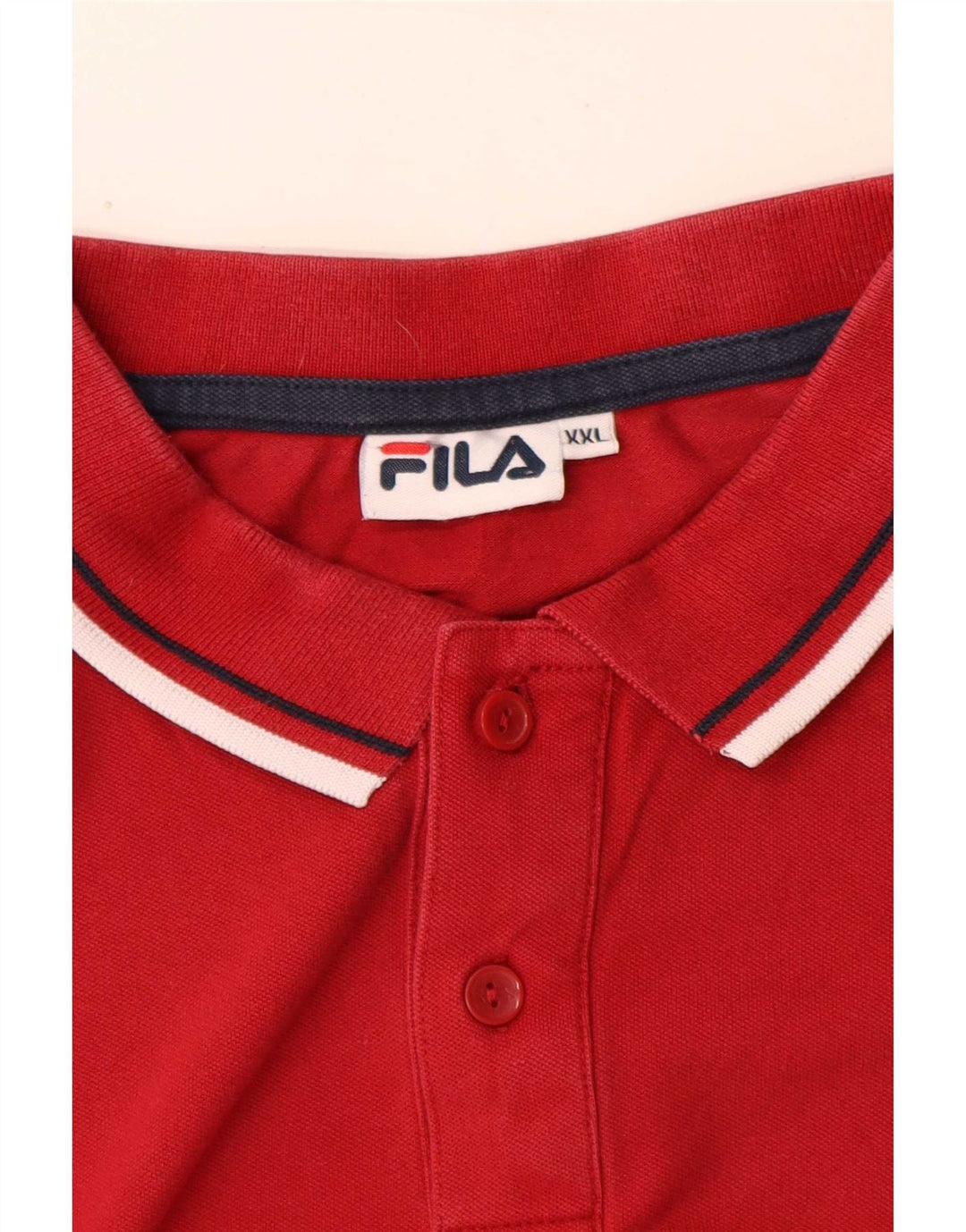 Męska koszulka polo Fila z długim rękawem 2XL w czerwone paski