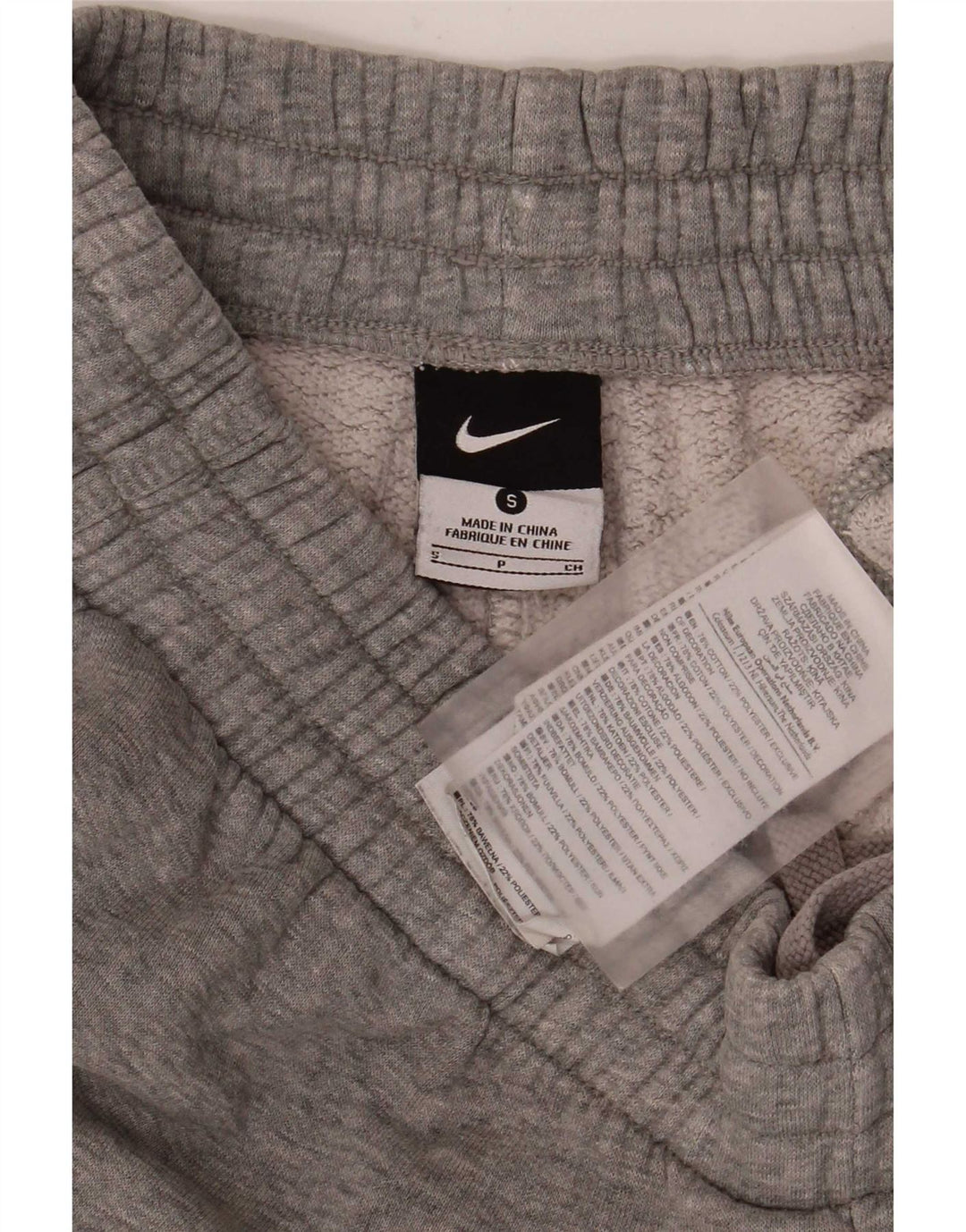Męskie spodnie dresowe Nike, małe, szare, nakrapiane, bawełniane