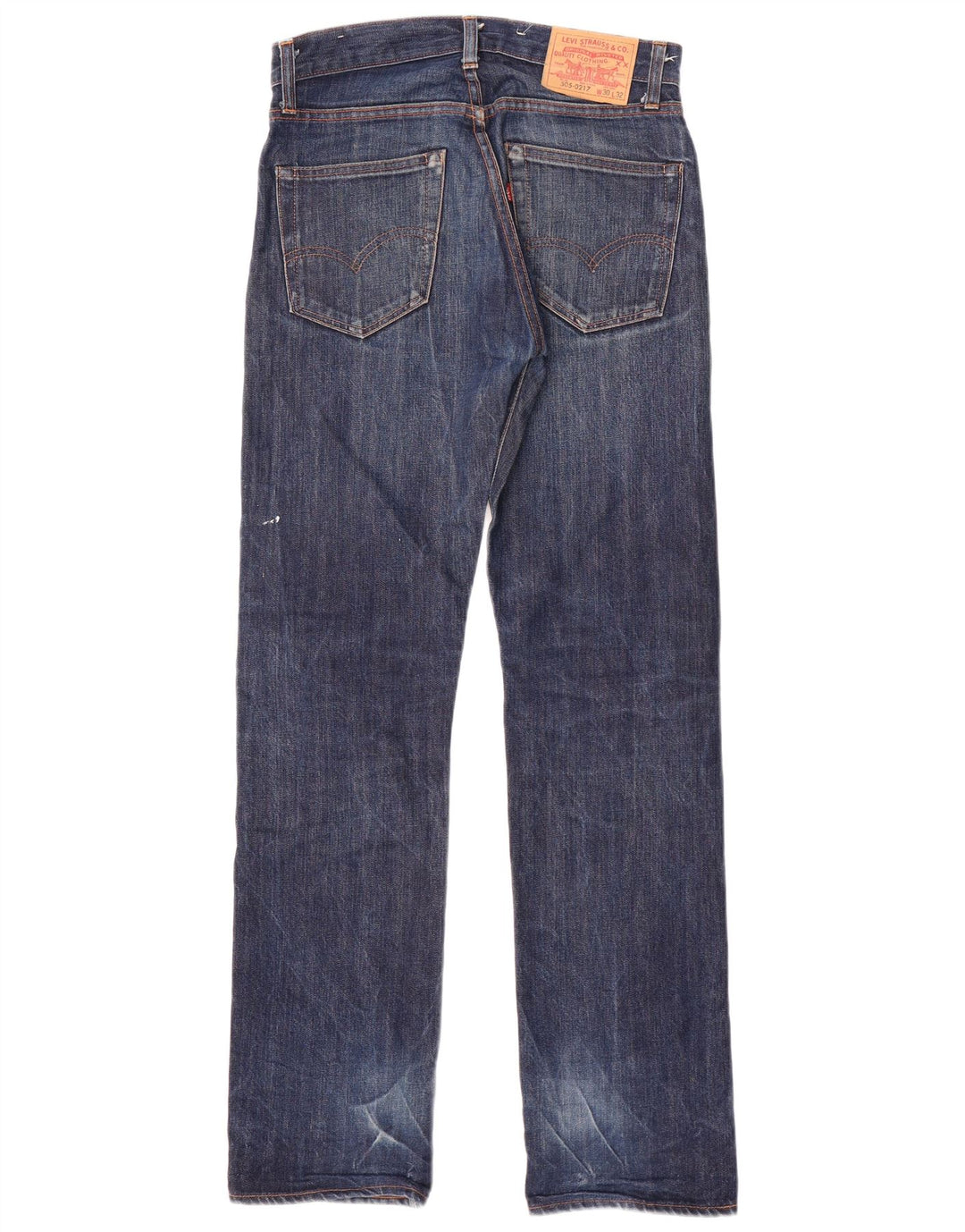 Męskie dżinsy Levi's 505 Straight W30 L32 Granatowa bawełna