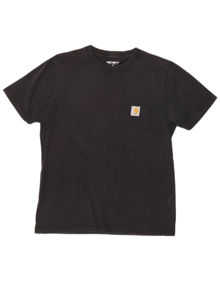 T-shirt męski Carhartt, mały, czarny, bawełniany