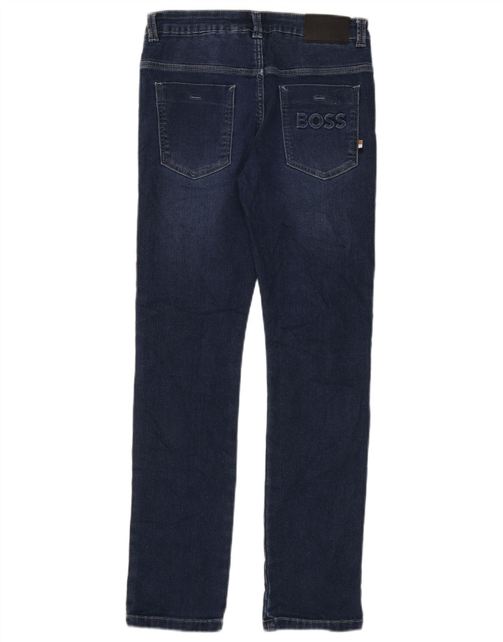 HUGO BOSS Chłopięce jeansy slim 11-12 lat XS, niebieskie