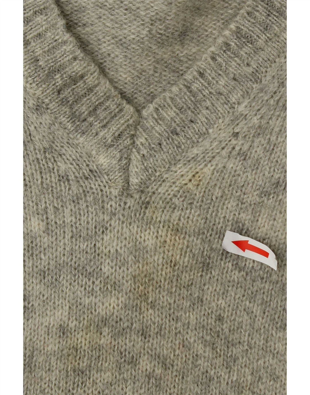 Męski sweter Sergio Tacchini z dekoltem w kształcie litery V, 2XL, szary, wełniany w cętki