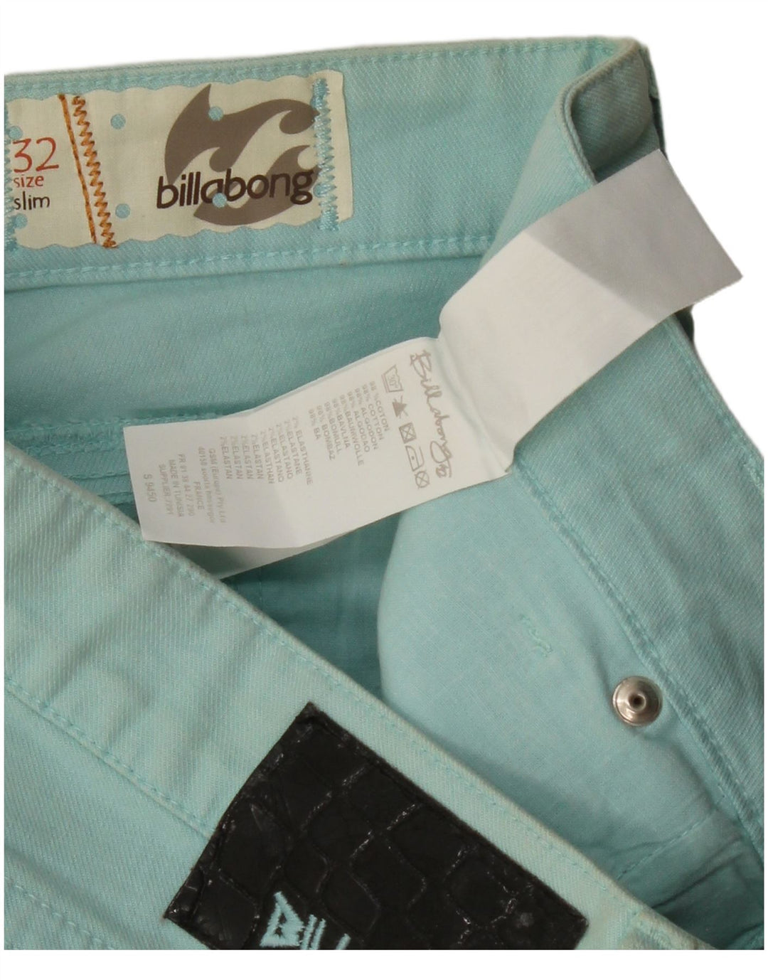 Damskie spodnie typu slim casual BILLABONG W32 L32 Niebieska bawełna