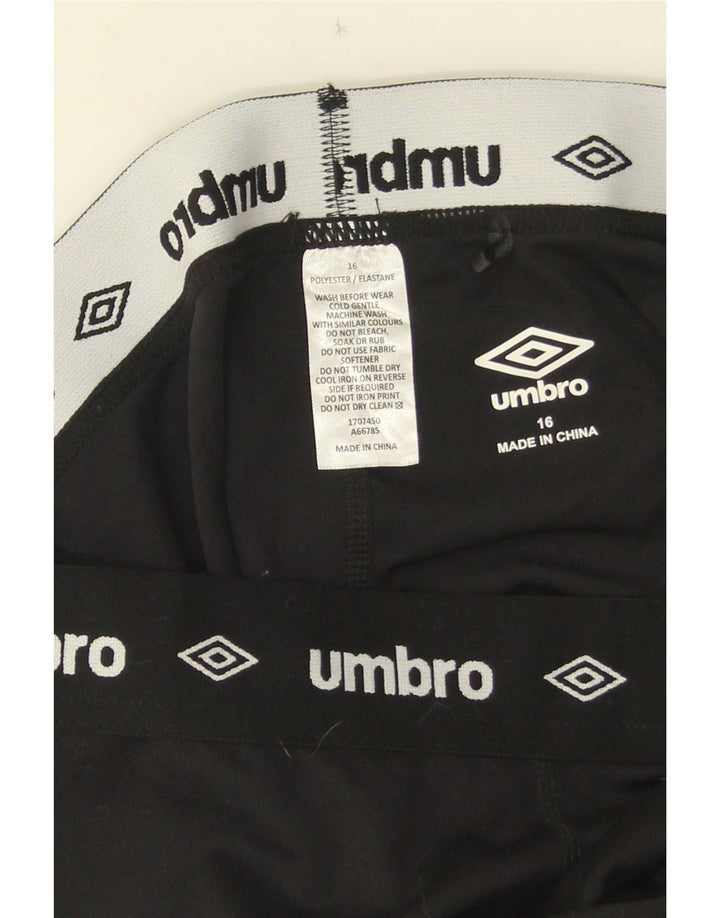 Legginsy dziewczęce Umbro 15-16 lat W26 Czarny poliester