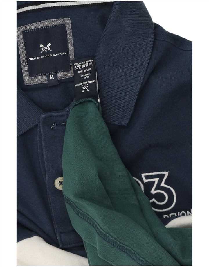 Męska koszulka polo Crew Clothing Średni niebieski, bawełniany blok kolorów