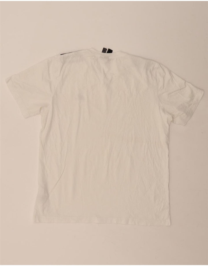 ADIDAS Mens T-Shirt Top Medium White Cotton Vintage Adidas and Second-Hand Adidas from Messina Hembry 