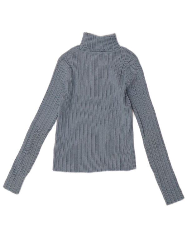 Sweter dziewczęcy z wywijanym dekoltem Zara 11-12 lat, niebieska wiskoza