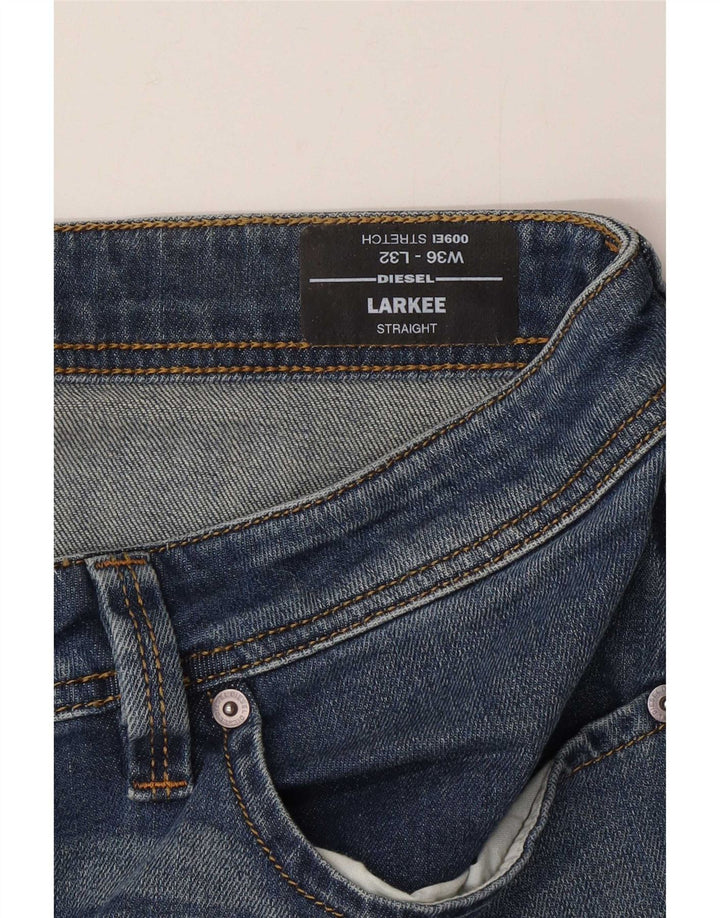 Męskie jeansy Diesel Larkee Straight W36 L32 Niebieskie bawełniane