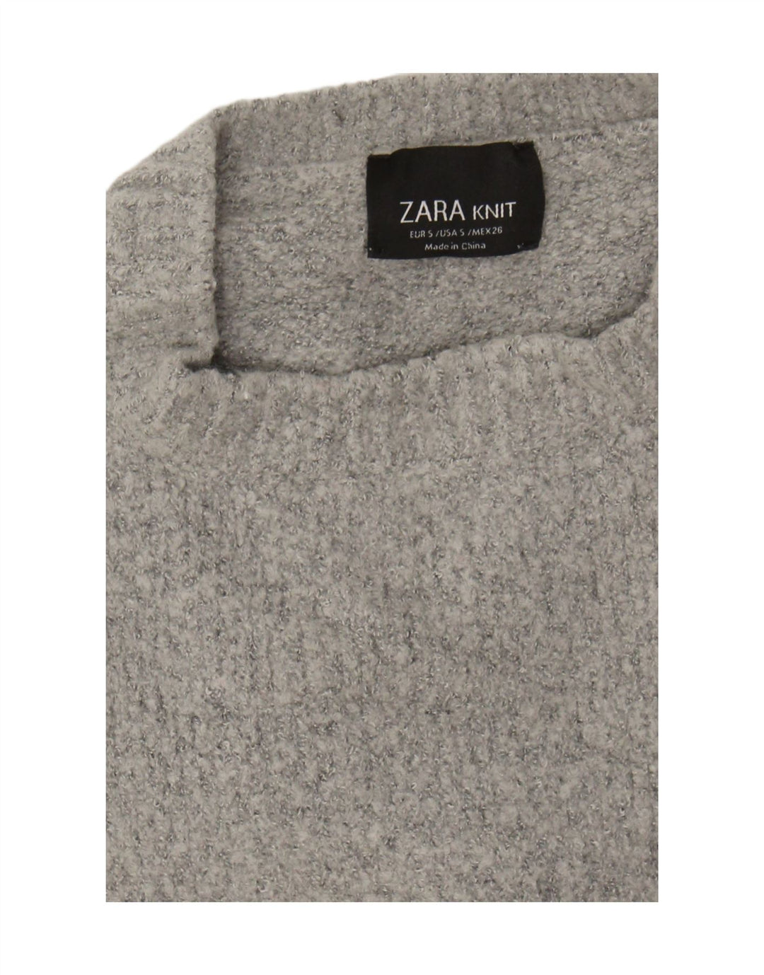 Sweter damski Zara Oversize z okrągłym dekoltem UK 10 Small Grey