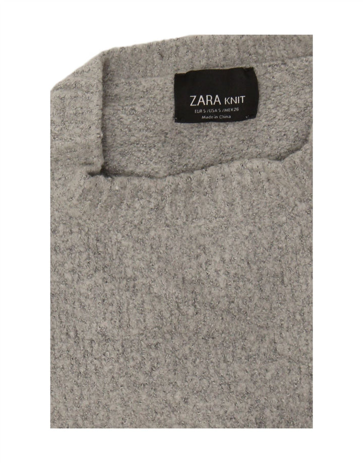 Sweter damski Zara Oversize z okrągłym dekoltem UK 10 Small Grey