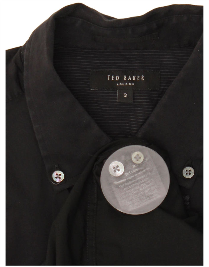 Koszula męska Ted Baker, rozmiar 3, średnia czarna, bawełniana