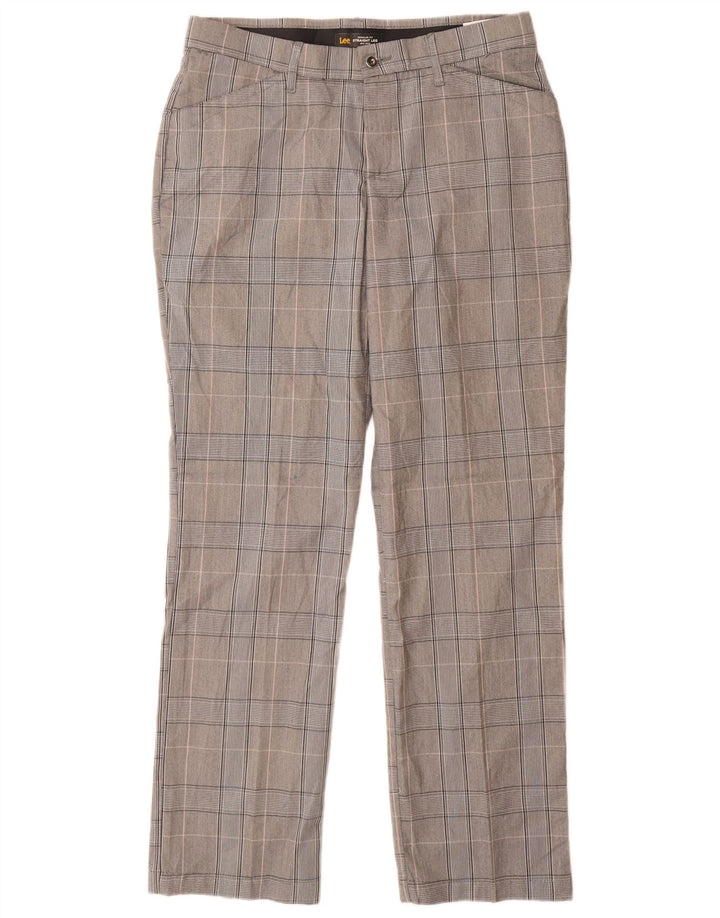 Damskie spodnie Lee ze średnim stanem US 12 Large W32 L32 Szary poliester