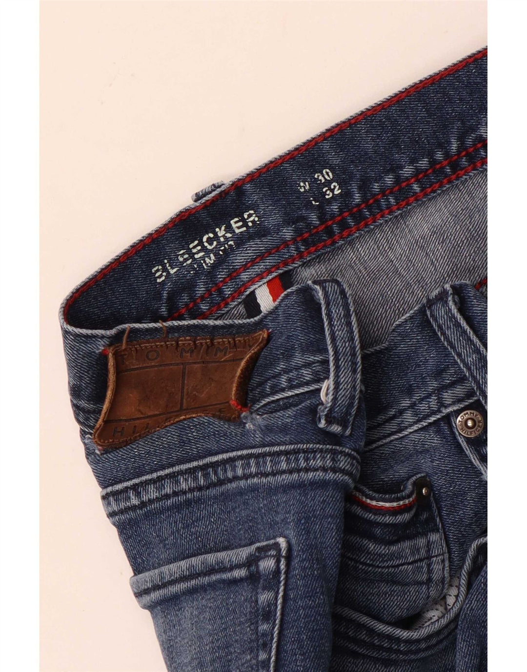Damskie dżinsy Tommy Hilfiger Bleecker Slim W30 L32 Niebieska bawełna