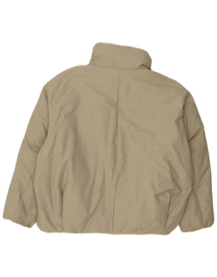 Damska kurtka oversize Zara z wyściełaną wkładką UK 10, mała, szara, bawełniana