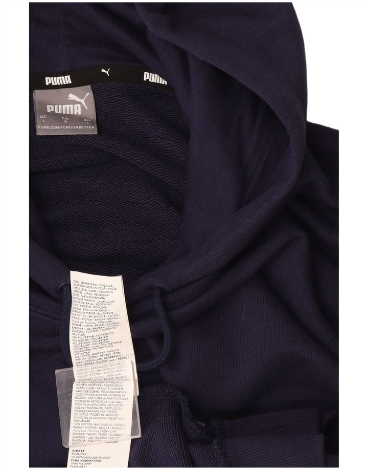 Męski sweter z kapturem Puma, duży, granatowy, bawełniany