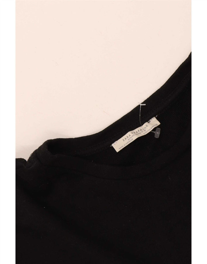 Damska koszulka Zara Trafaluc Oversize z grafiką Top UK 14 Medium Black