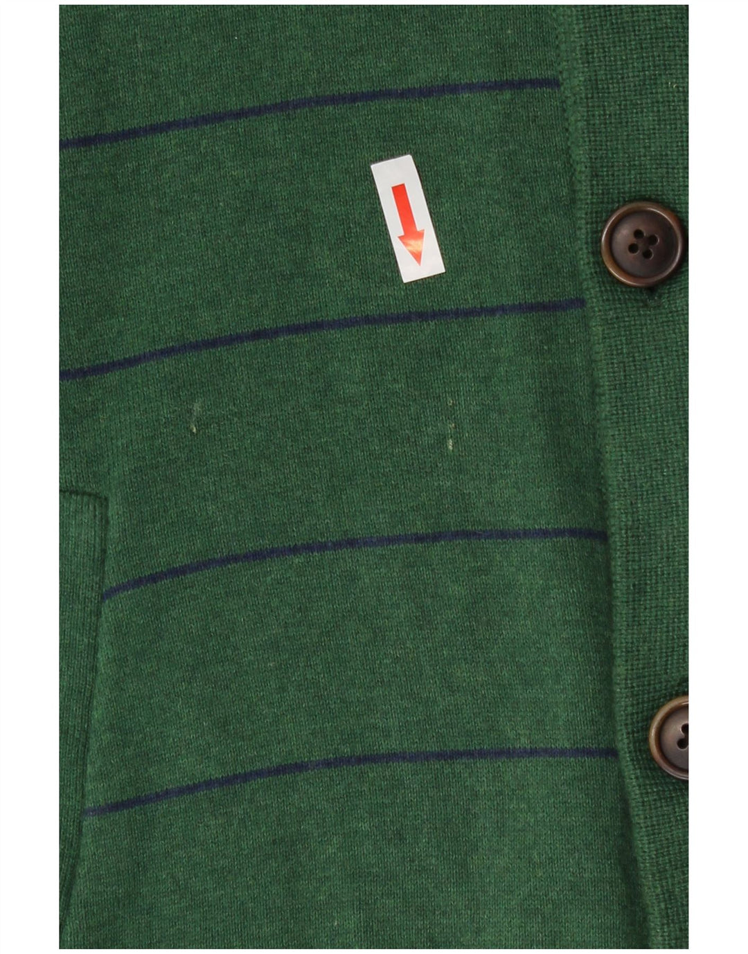 Męski sweter rozpinany Tommy Hilfiger w średnie zielone paski, bawełniany