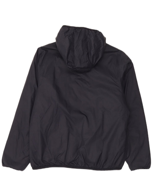 K-Way Mens Hooded Windbreaker Jacket UK 42 XL Navy Blue Polyamide