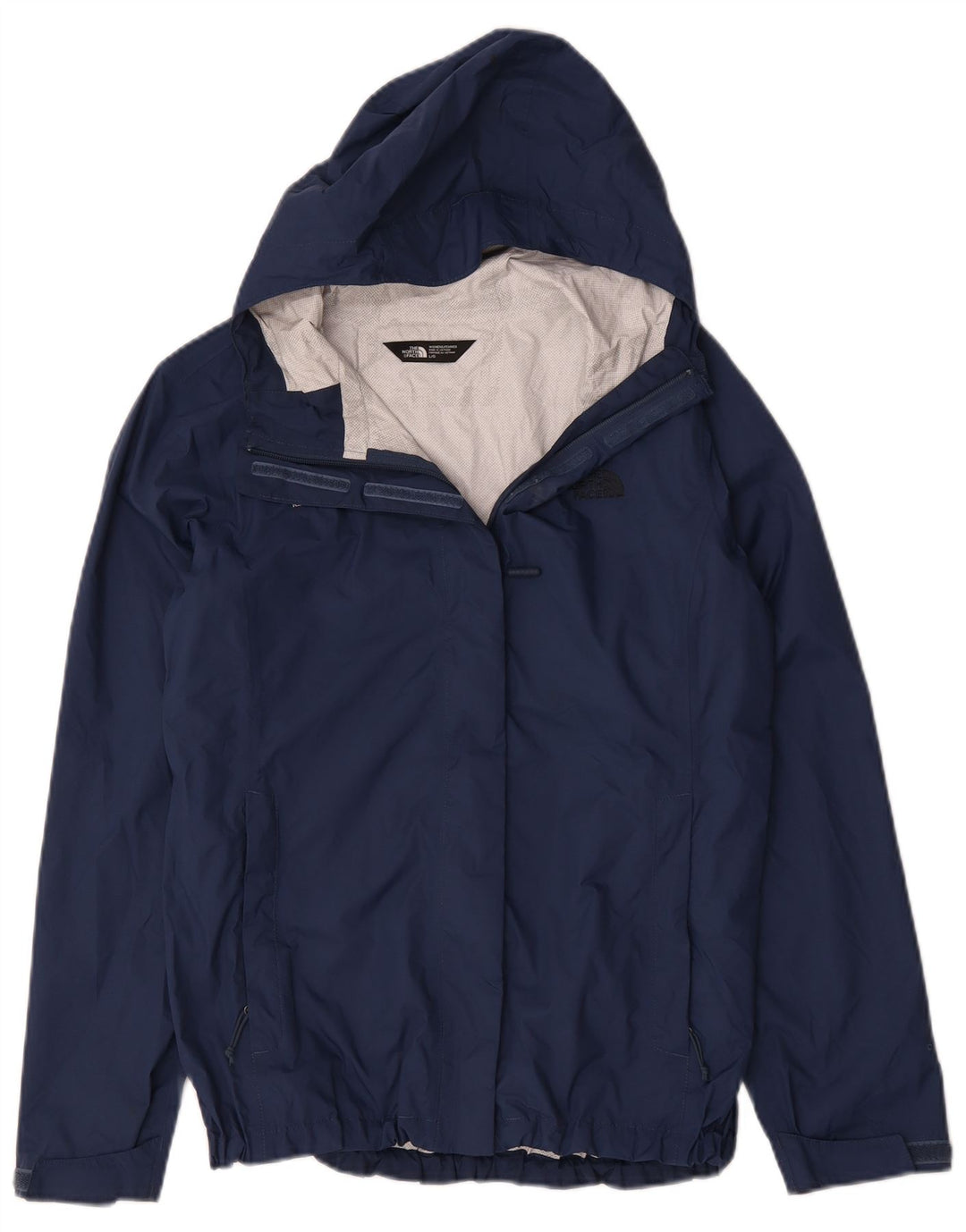 Damska kurtka przeciwdeszczowa z kapturem The North Face UK 16, duża, granatowa