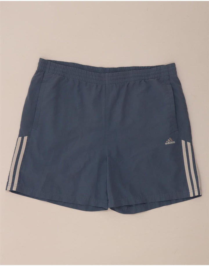 Męskie spodenki sportowe Adidas, duże, niebieskie, poliestrowe