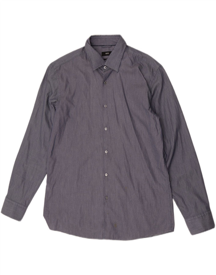 Koszula męska Hugo Boss Slim Fit, rozmiar 17 43 XL, niebieska kratka
