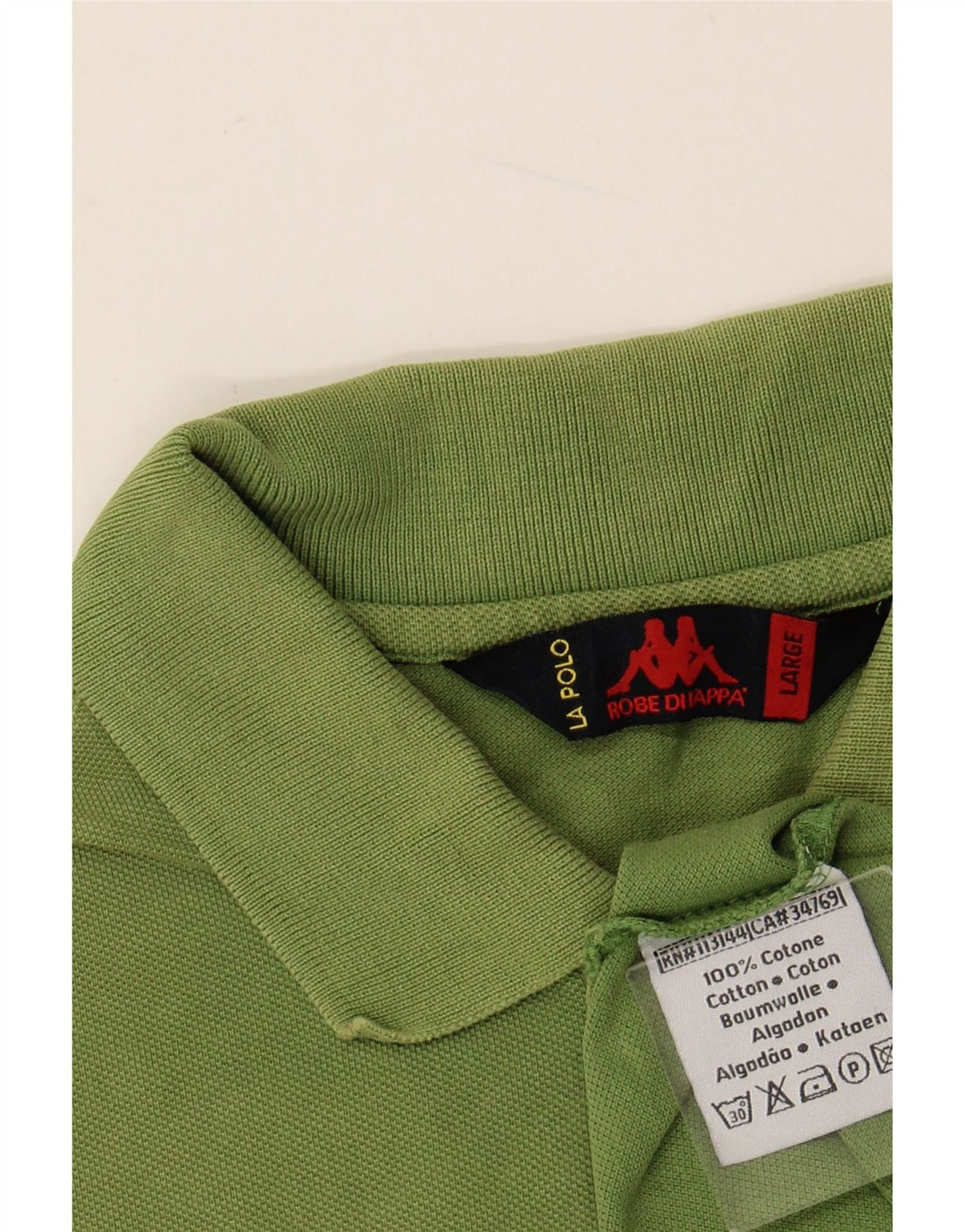 Męska koszulka polo KAPPA, duża, zielona, bawełniana
