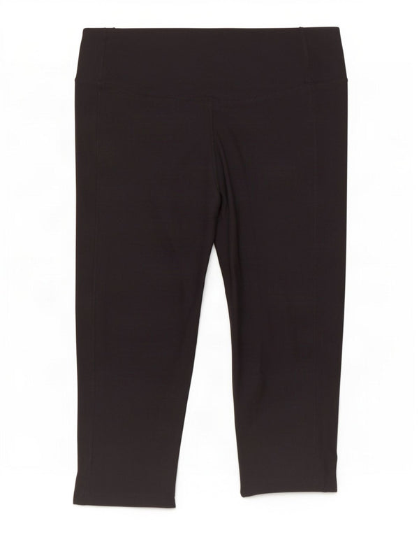 Damskie legginsy Nike Dri Fit Capri UK 14, duże, czarne, poliestrowe