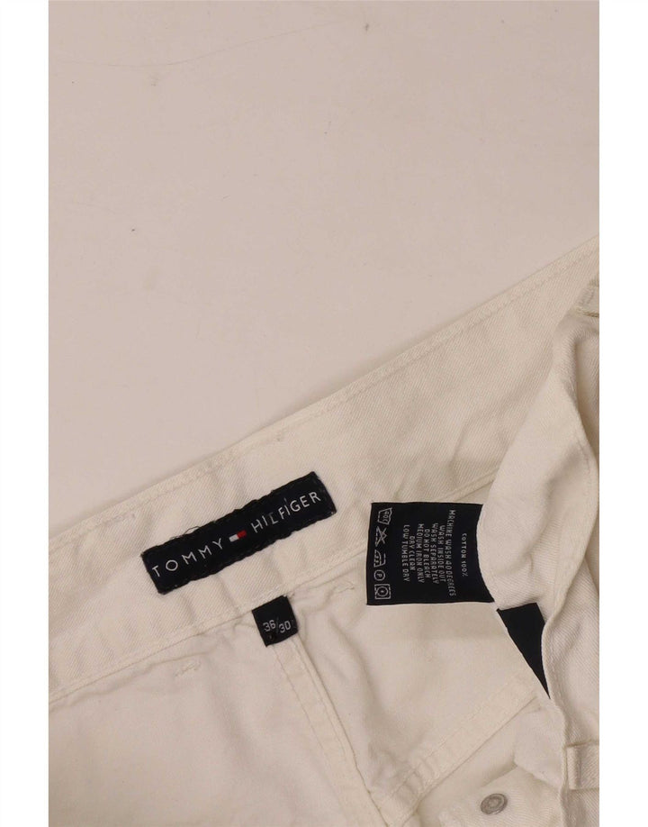 Męskie proste dżinsy Tommy Hilfiger W36 L30 Biała bawełna