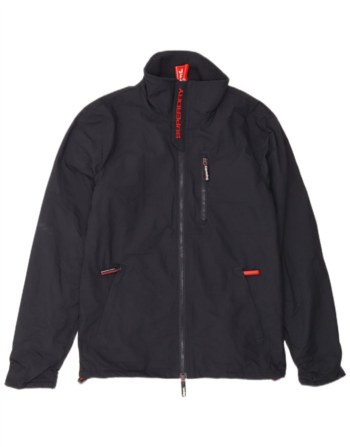 SUPERDRY Męska kurtka wiatrówka The Windhiker UK 36, mała granatowa