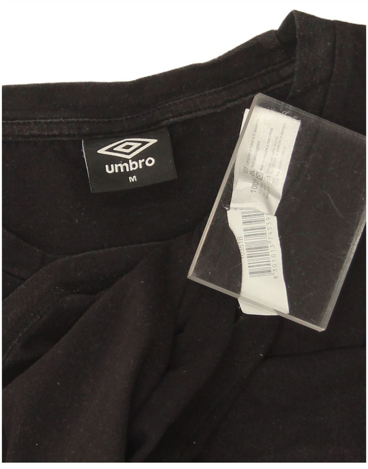 Męska koszulka z grafiką Umbro, średnia czarna bawełna