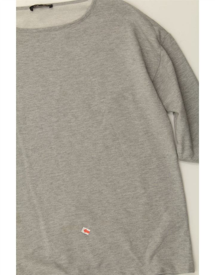 JAEGER Womens Top Long Sleeve UK 16 Large Grey Polyester Vintage Jaeger and Second-Hand Jaeger from Messina Hembry 