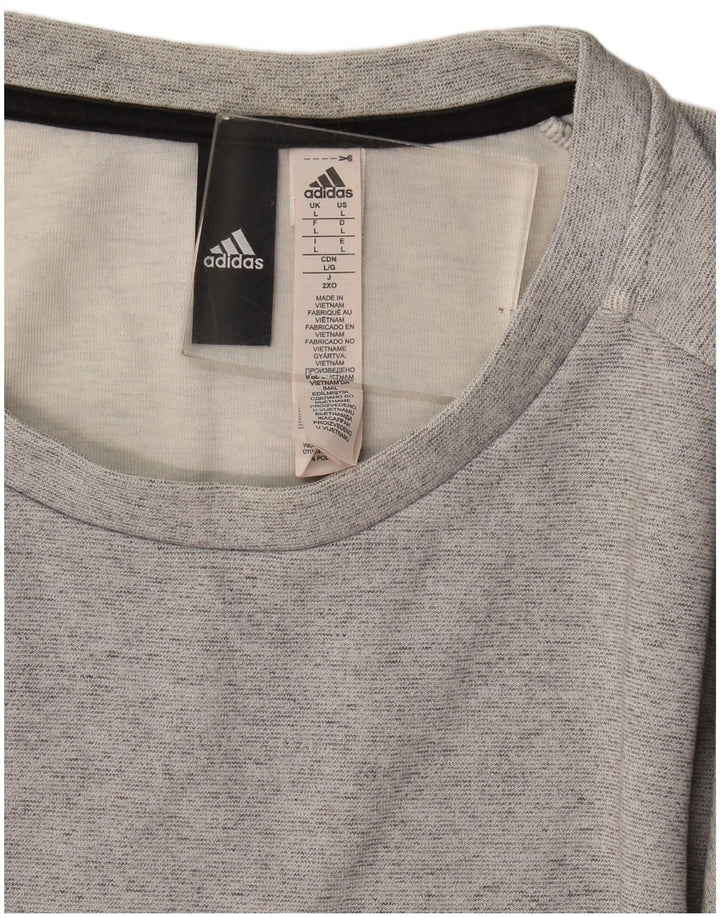 Bluza męska Adidas, duża, szara, bawełniana