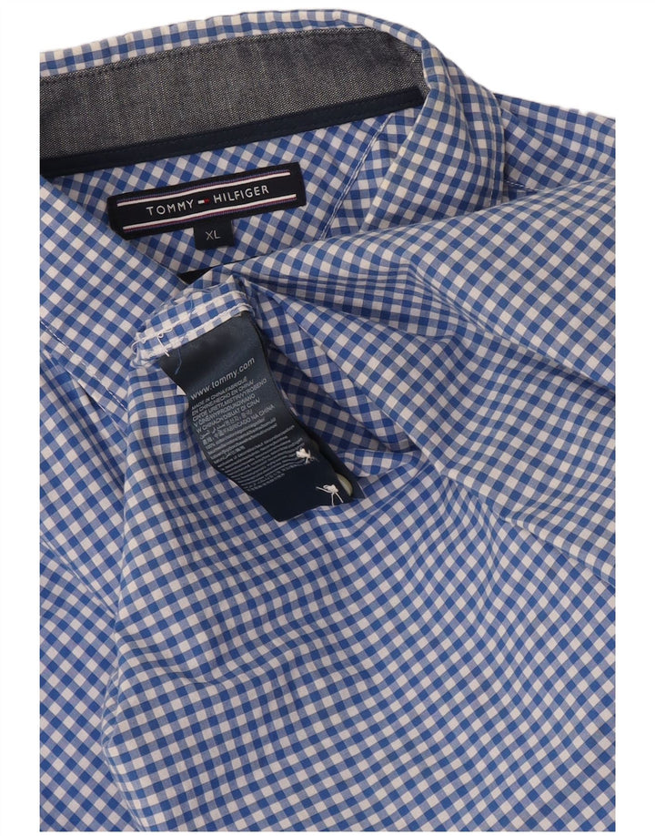Koszula męska Tommy Hilfiger XL, niebieska bawełniana kratka