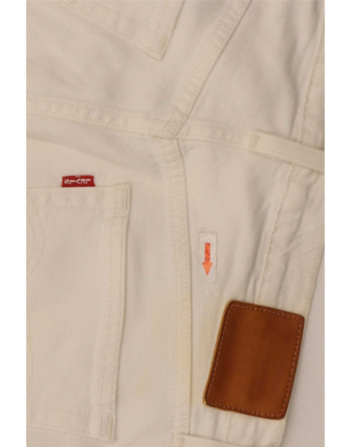 Męskie proste dżinsy Levi's W29 L28 Biała bawełna