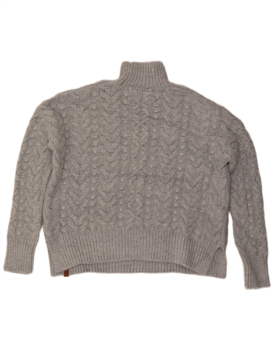 Damski sweter oversize Superdry z golfem UK 14, średni szary