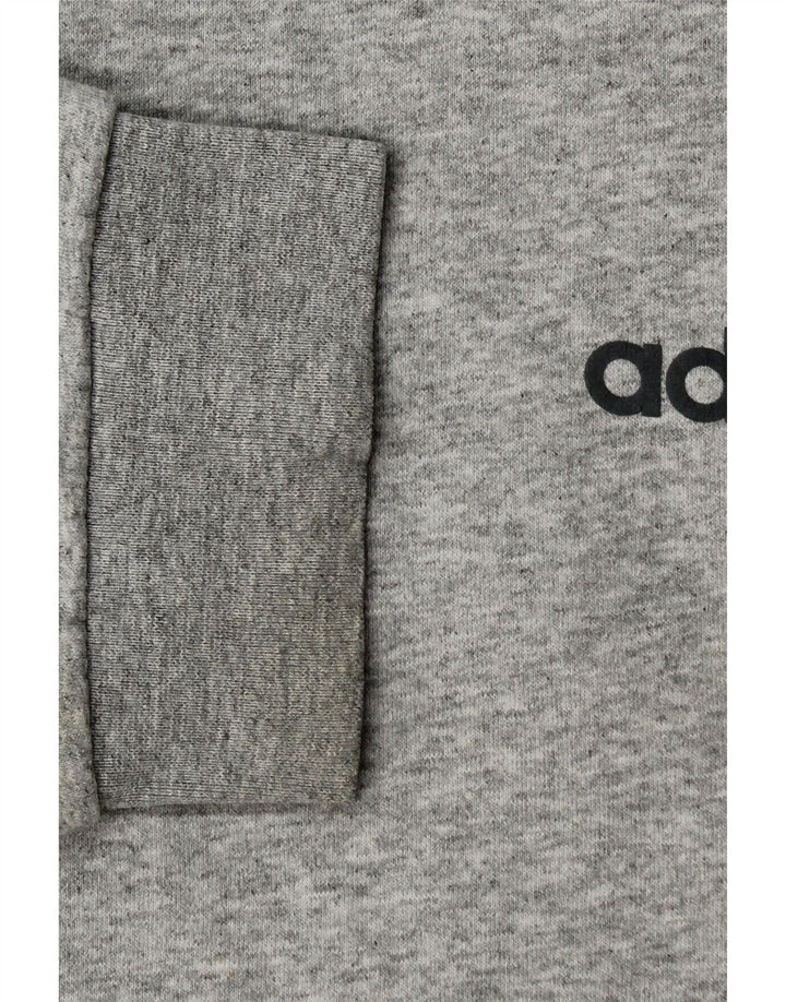 Męska bluza z grafiką ADIDAS, duża, szara, bawełniana