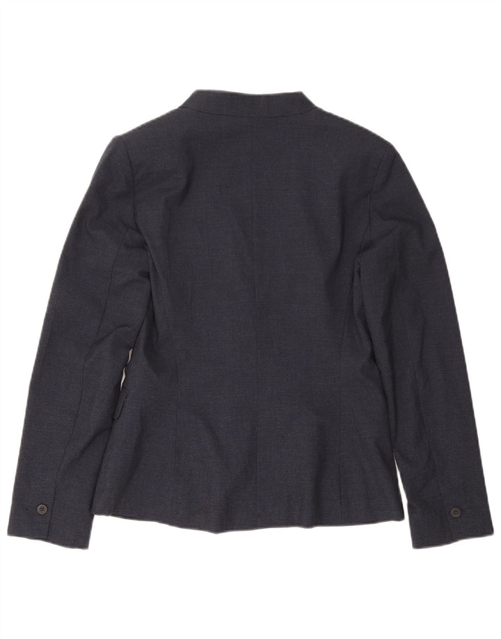 Damska marynarka Zara zapinana na 1 guzik EU 38, mała granatowa, poliestrowa