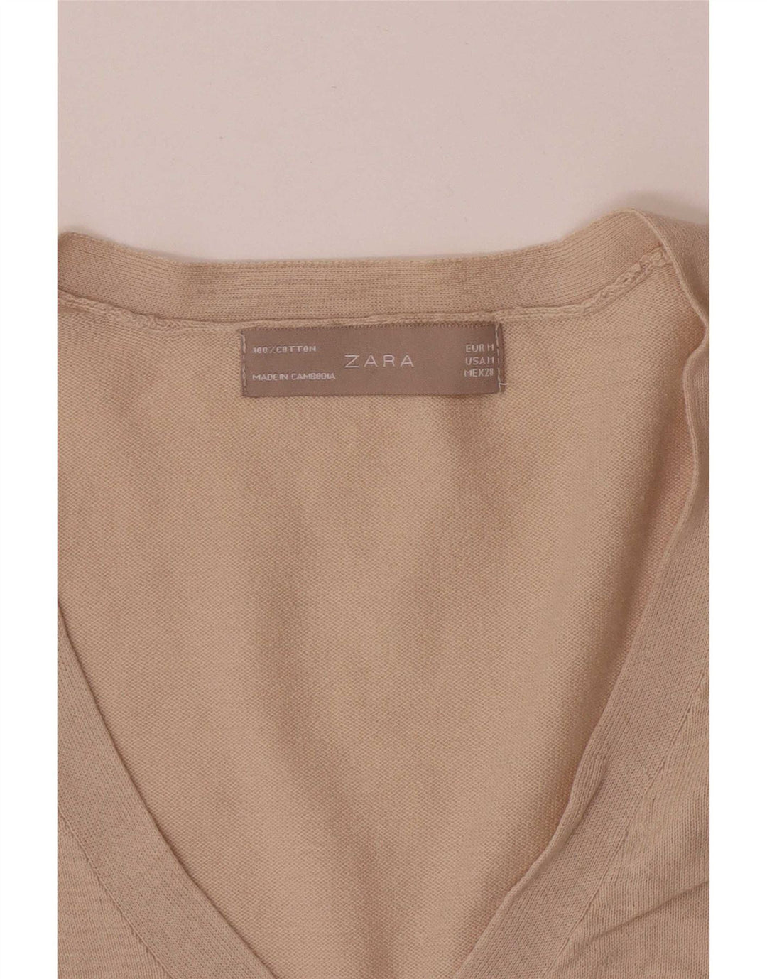 Sweter damski Zara UK 12, średni beż, bawełna