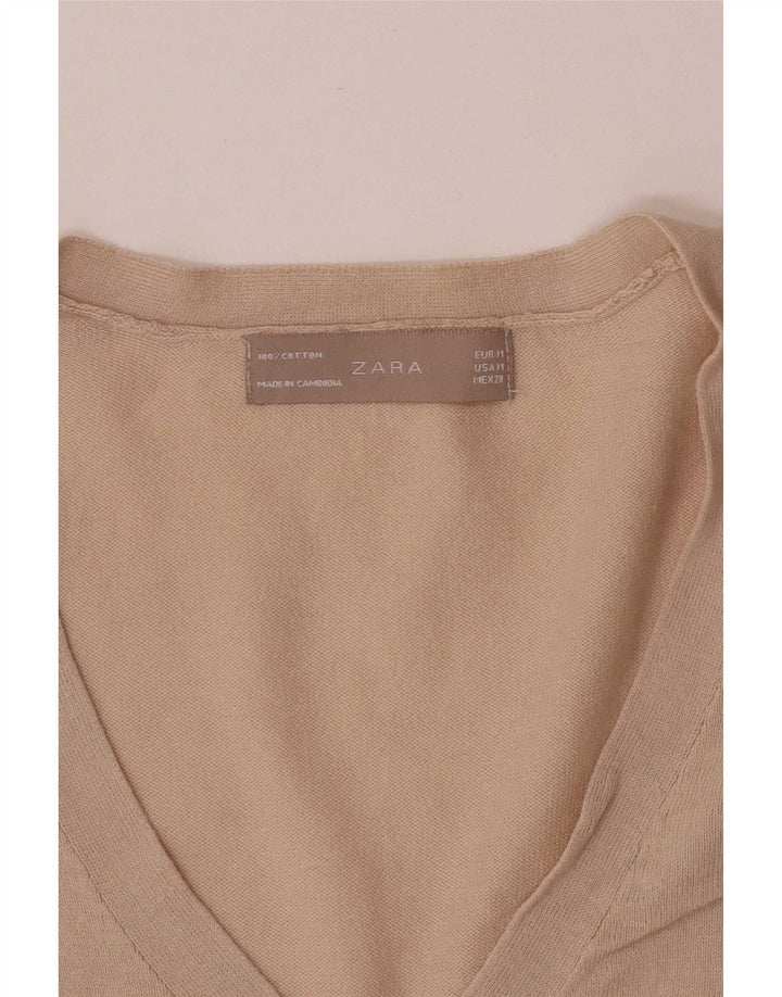 Sweter damski Zara UK 12, średni beż, bawełna