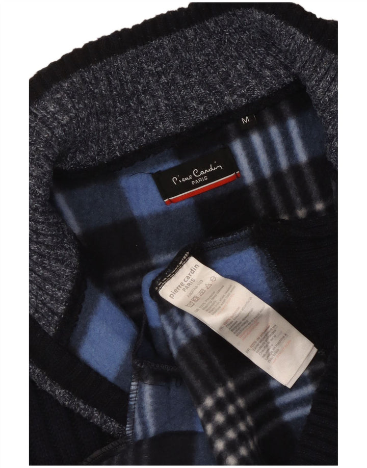 Męski sweter rozpinany Pierre Cardin bez rękawów, średni granatowy poliester