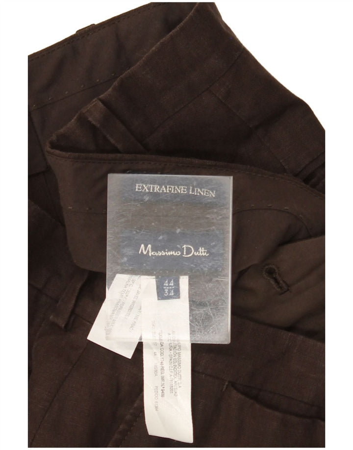 Spodnie damskie MASSIMO DUTTI Straight Chino EU 44 Large W34 L30 Brown