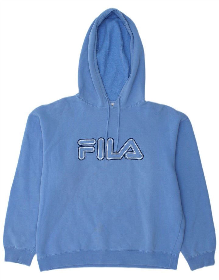 Damski sweter oversize z kapturem FILA UK 14, średni niebieski