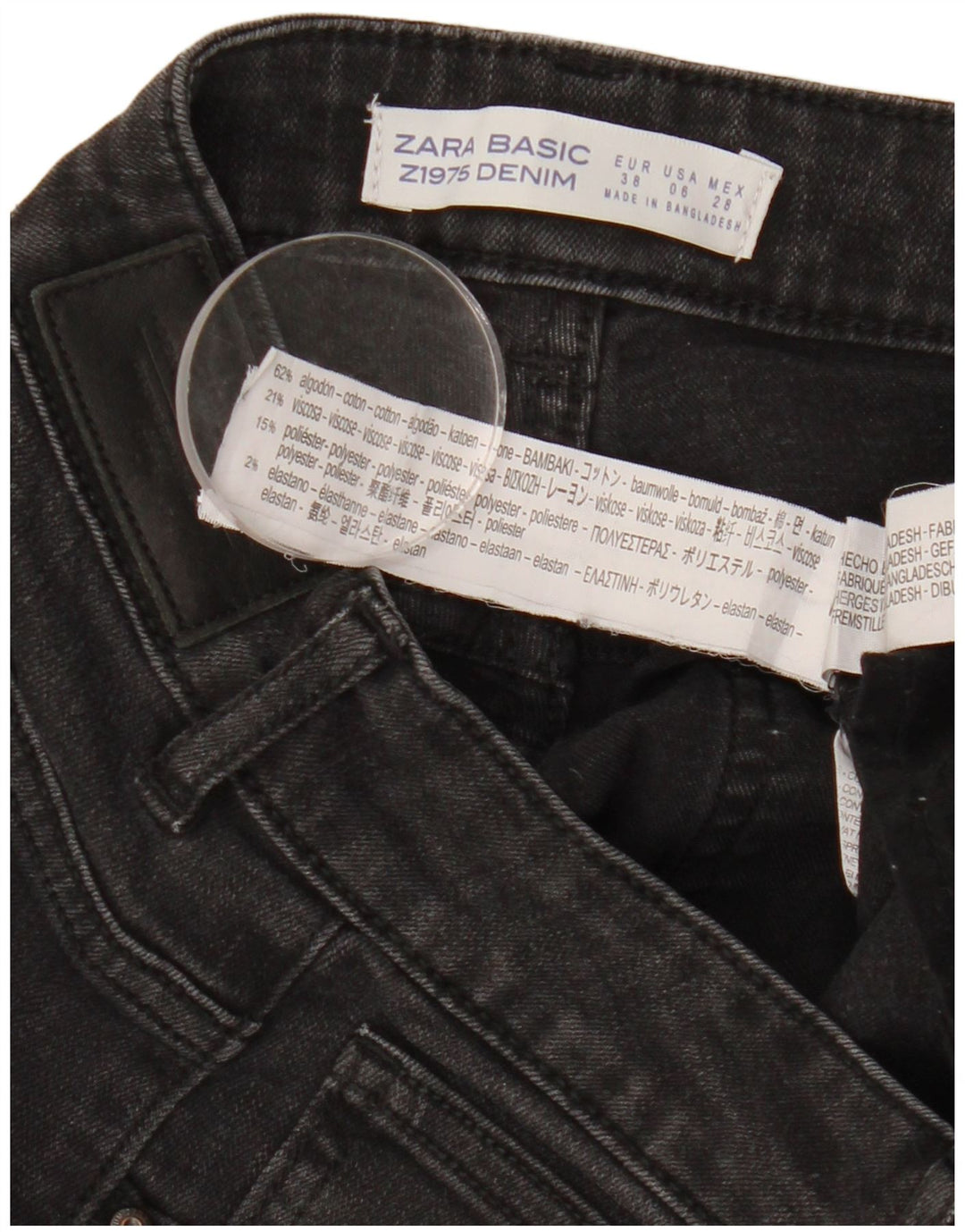 Damskie jeansy skinny ZARA EU 38 Small W28 L26 Czarna bawełna