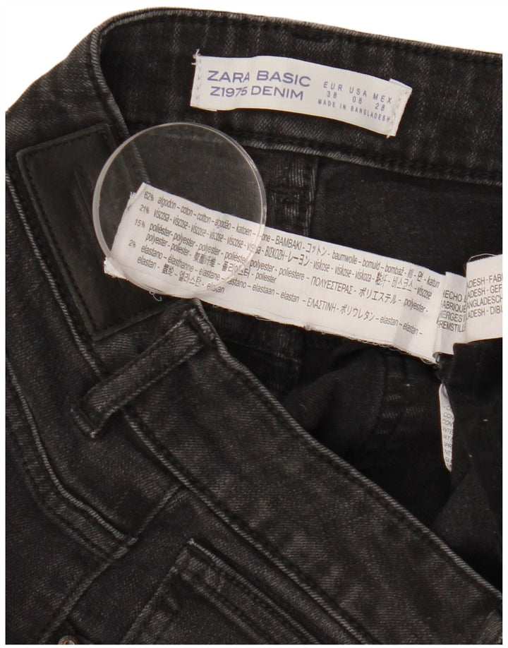 Damskie jeansy skinny ZARA EU 38 Small W28 L26 Czarna bawełna