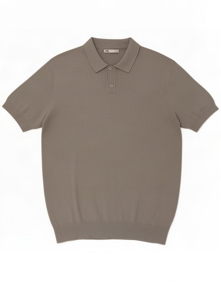 Męska koszulka polo Zara, duża, szara Lyocell
