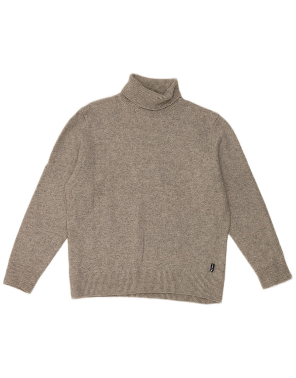 Sweter damski Barbour z wywijanym dekoltem UK 18 XL, szary, wełniany w cętki