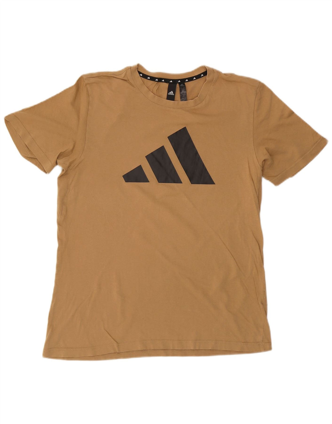 Męska koszulka z grafiką Adidas Top Medium Beżowa bawełna
