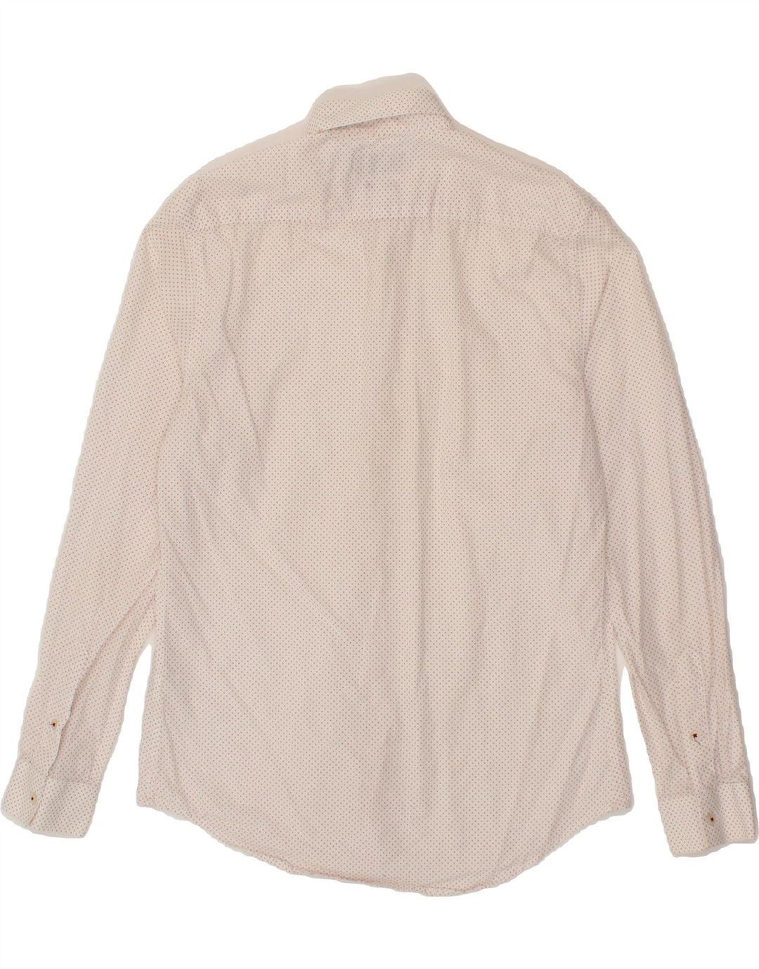 ZARA Mens Slim Fit Shirt Small Off White Spotted Cotton Vintage Zara and Second-Hand Zara from Messina Hembry 